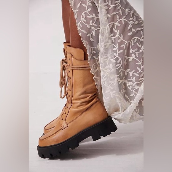 🆕 FREE PEOPLE | JONES LACE-UP BOOTS | MACADAMIA | SIZE: US 8 (EU 38.5) - Picture 6 of 12